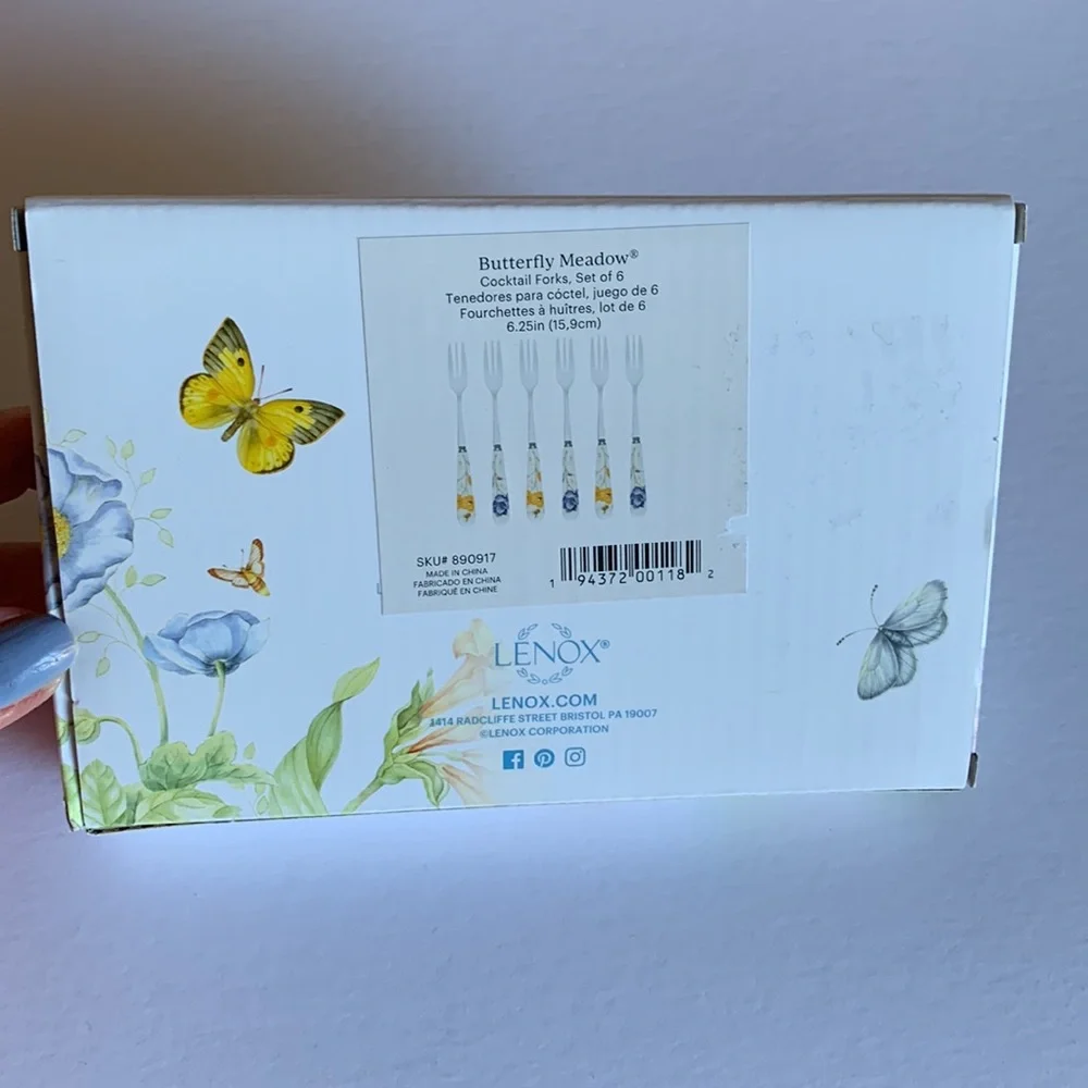 Lenox Butterfly Meadow Cocktail Forks  Set of 6